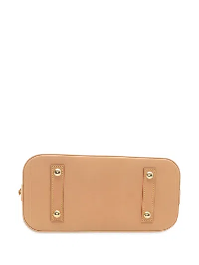 Pre-owned Louis Vuitton 2021-2025 Monogram Alma Pm Satchel In Brown