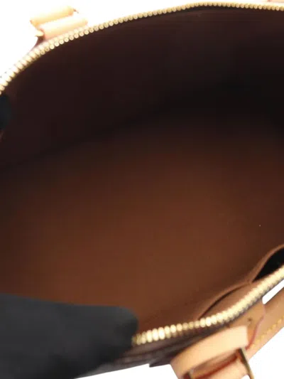 Pre-owned Louis Vuitton 2021-2025 Monogram Alma Pm Satchel In Brown