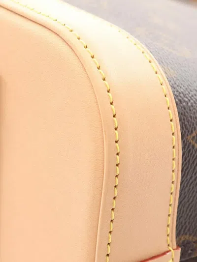 Pre-owned Louis Vuitton 2021-2025 Monogram Alma Pm Satchel In Brown