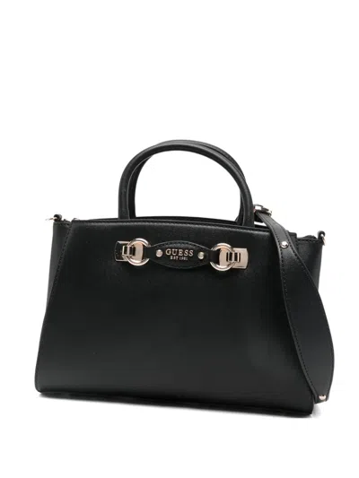 Guess Usa Mimina Top-handle Tote Bag In Black