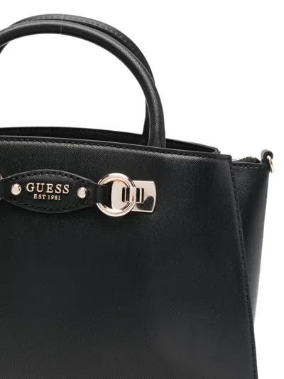Guess Usa Mimina Top-handle Tote Bag In Black