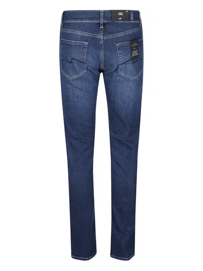 7 For All Mankind Slim Fit Denim Trousers Featuring Pockets In Blue