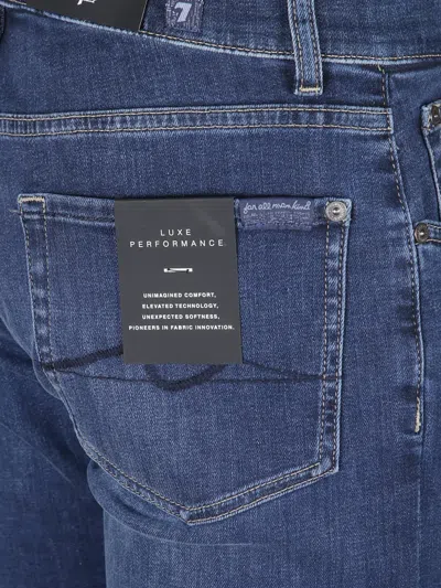 7 For All Mankind Slim Fit Denim Trousers Featuring Pockets In Blue