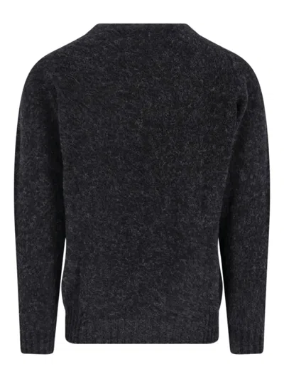 Howlin' Soft Texture Crew Neck Long Sleeve Sweater In Gray
