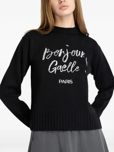 Gaëlle Embroidered Sweater In Black