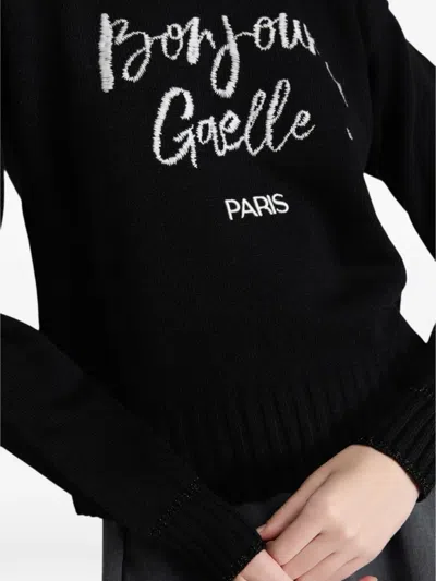 Gaëlle Embroidered Sweater In Black