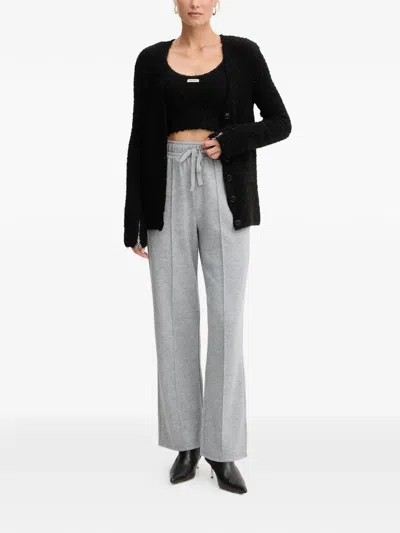 Patrizia Pepe Zip-detail Button-fastening Cardigan In Black