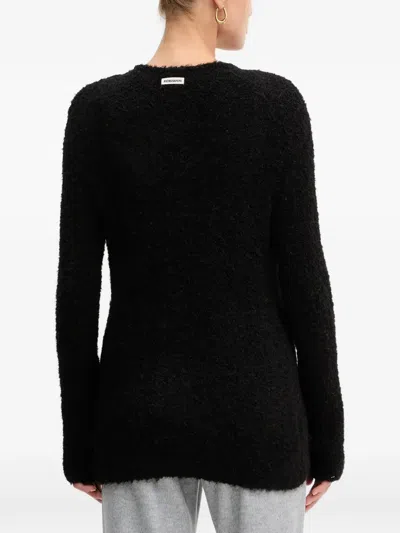 Patrizia Pepe Zip-detail Button-fastening Cardigan In Black