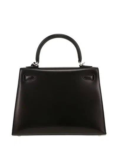 Pre-owned Hermes 2023 Kelly 25 Leather Tote Bag In Black