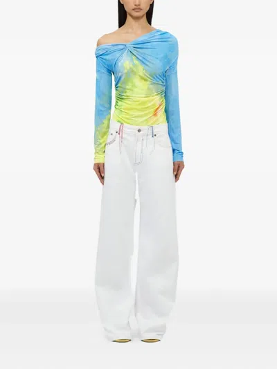 Msgm Wide-leg Jeans In White