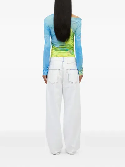 Msgm Wide-leg Jeans In White