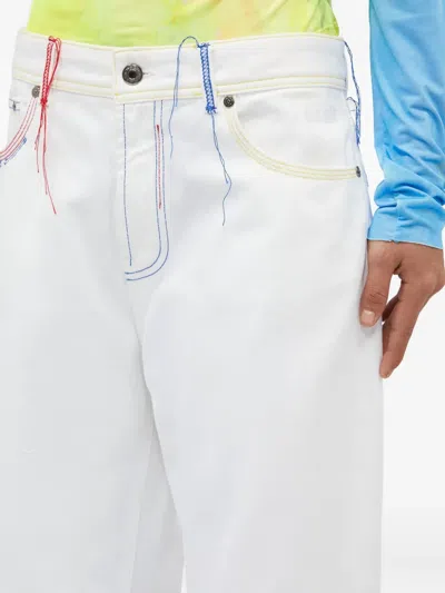 Msgm Wide-leg Jeans In White