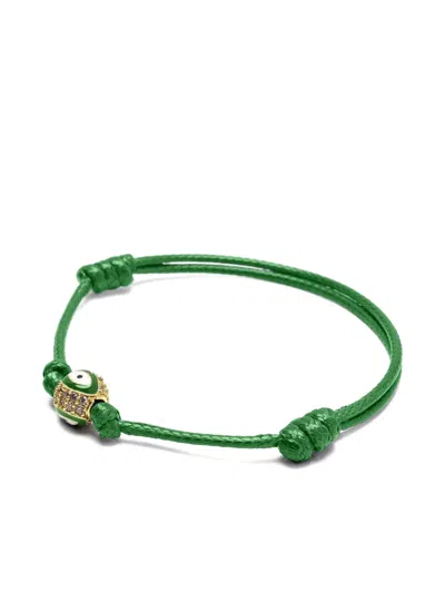 Nialaya Jewelry Evil Eye String Bracelet In Green