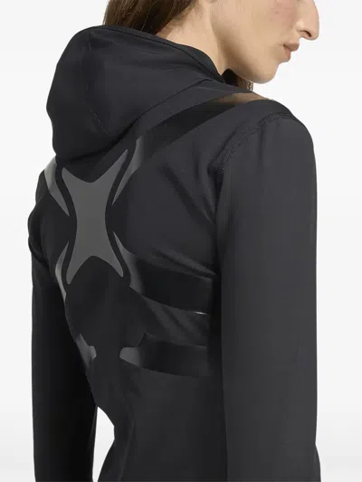 Adidas Originals Hooded Maxi Dress In Black