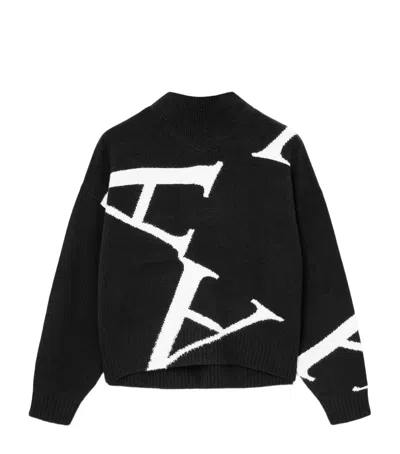 Allsaints A Star Turtleneck Sweater In Black