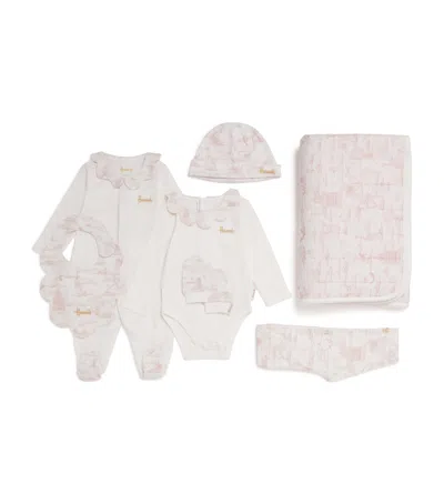 Harrods Cotton Jersey Balloon Baby Gift Set In White