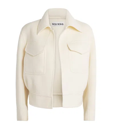 Wolk Morais Cashmere Trocadero Jacket In White