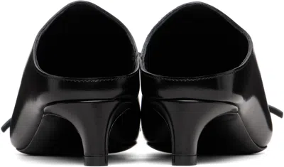 Jil Sander 25mm Bow-detail Leather Mules In Black