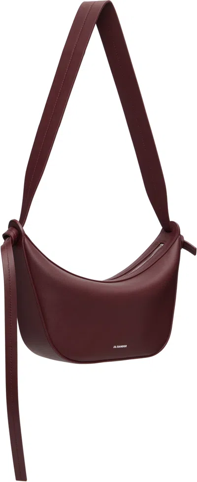 Jil Sander Burgund Knot Small Bag In Red