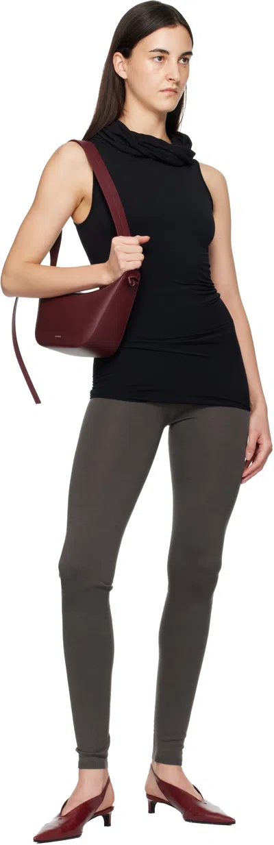 Jil Sander Burgund Knot Small Bag In Red