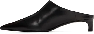 Jil Sander Leather Mules In Black