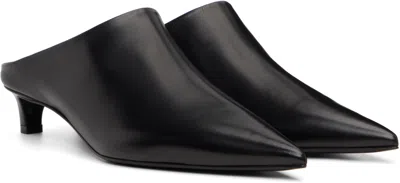 Jil Sander Leather Mules In Black