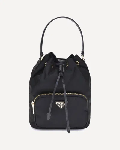 Prada Re-nylon Bucket Bag In Black