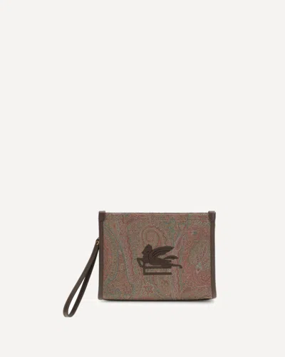 Etro Medium Pouch In Brown