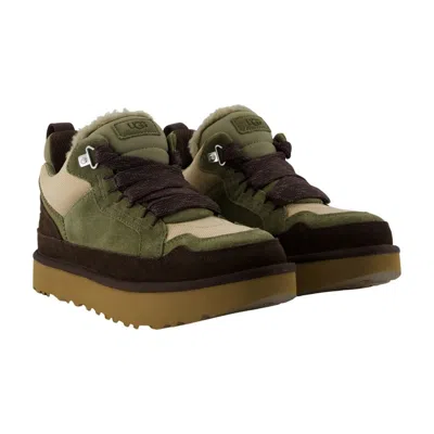 Ugg Lowmel Suede And Nylon Sneakers In Green