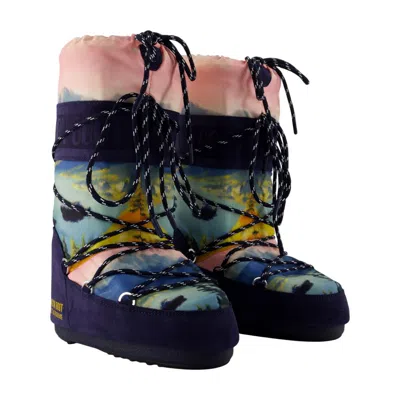 Moon Boot Mb X Gir Icon Postcard Boots  Synthetic Multicolor In Multi