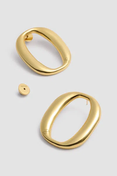 Patou Oval-frame Earrings In Gold