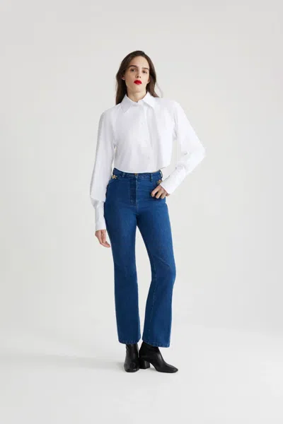 Patou Wide-legged Trousers In Blue