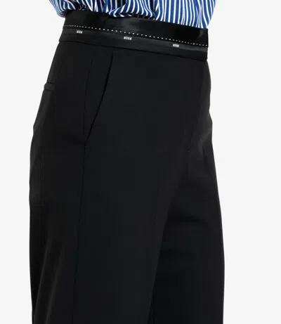 Msgm Trousers Black In Blue