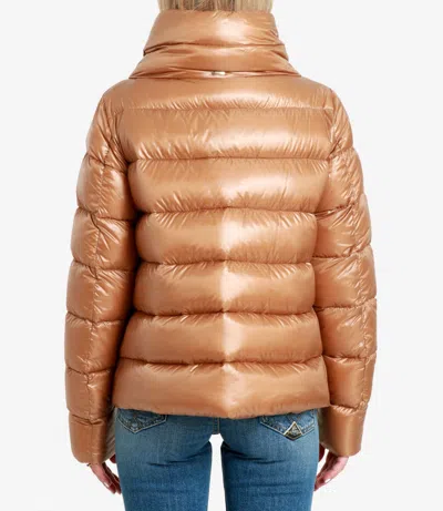Herno Amelia Short Down Jacket In Orange