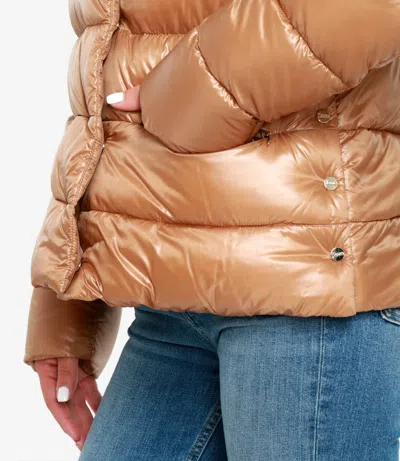 Herno Amelia Short Down Jacket In Orange