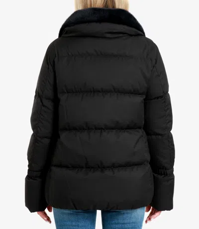 Herno Horizontal Quilted Down Polyester Down Jacket In Black