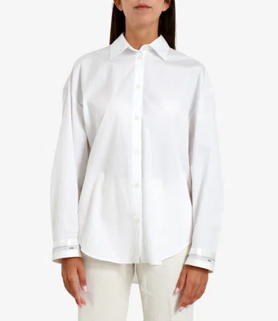 Msgm Shirts White In White