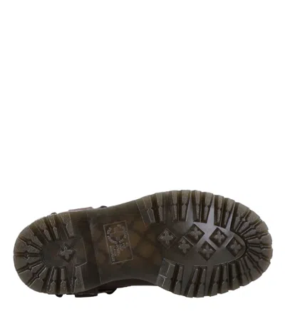 Dr. Martens Anistone Hi Burnished Waxy Pull Up Wp Woman Ankle Boots Dark Brown Size 7 Leather