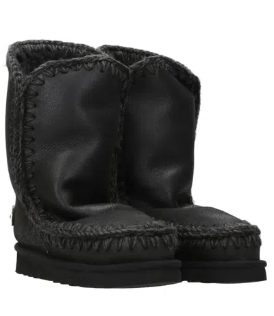 Mou Eskimo 18 Ankle Boots In Black In Black
