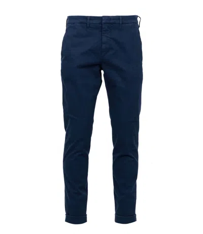 Fay Velvet Trousers In Blue