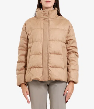Max Mara The Cube Coats Camel In Blue