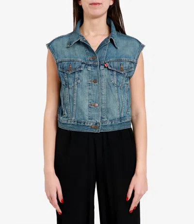 Levi's Levis Shrunken 90s Vest Stop Flaxing In Multi