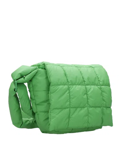 Veecollective Quilted Padded Shoulder Bag In Green