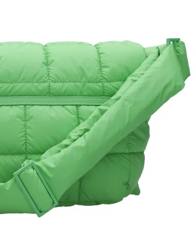 Veecollective Quilted Padded Shoulder Bag In Green