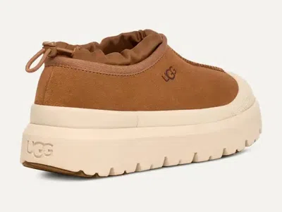 Ugg Biscuit Suede And Rubber Tasman Weather Hybrid Slip Ons In Brown