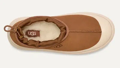 Ugg Biscuit Suede And Rubber Tasman Weather Hybrid Slip Ons In Brown