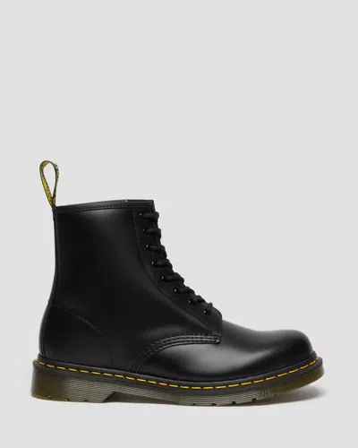 Dr. Martens 1460 Smooth Combat Boots In Black Leather In Black