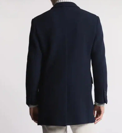 Fay Double-breasted Coat In Blue