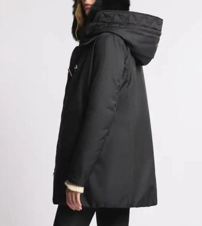 Fay Technical Toggle Coat In Black