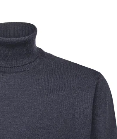 Fay Wool Turtleneck In Blue